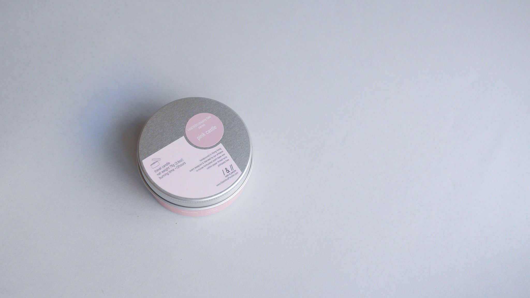 pink castle / travel candle // dreamy tale series